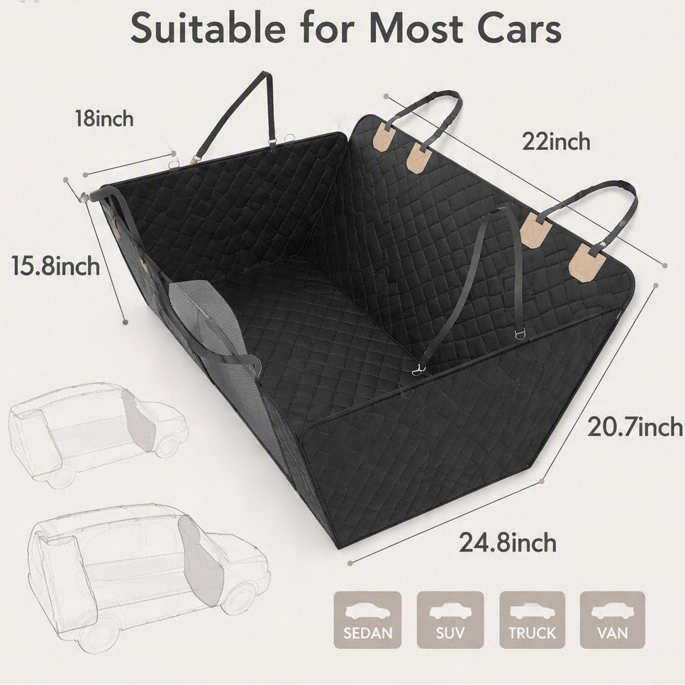 Travora - The Waterproof Car Hammock & Seat Cover for Dogs