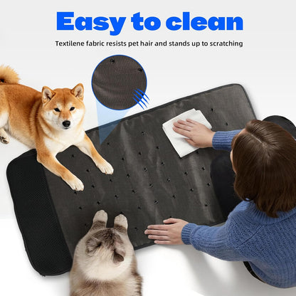 Electric Pet Ventilated & Heating Pad, 33"X16" Large Dog Cooling Mat with Fan, Cat Heating Pad, Winter Warm Dog Pad & Cooling Cat Mat for Indoor Pet Beds & Furniture Outdoor Cat Houses, 3 Levels