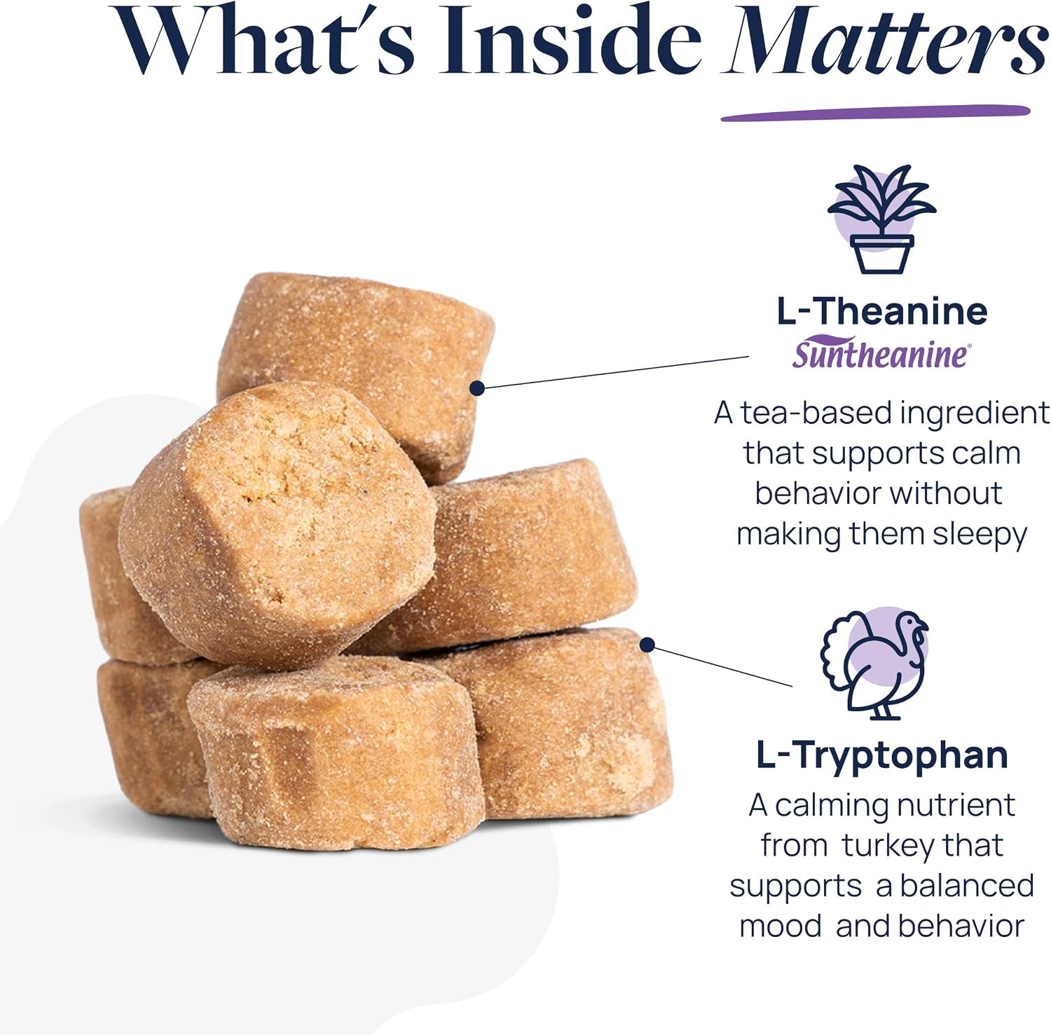 Smart Vitality Pet Calm Soft Chews for Dogs, 60 Count | L-Theanine and L-Tryptophan for Behavioral Support during Stressful Situations