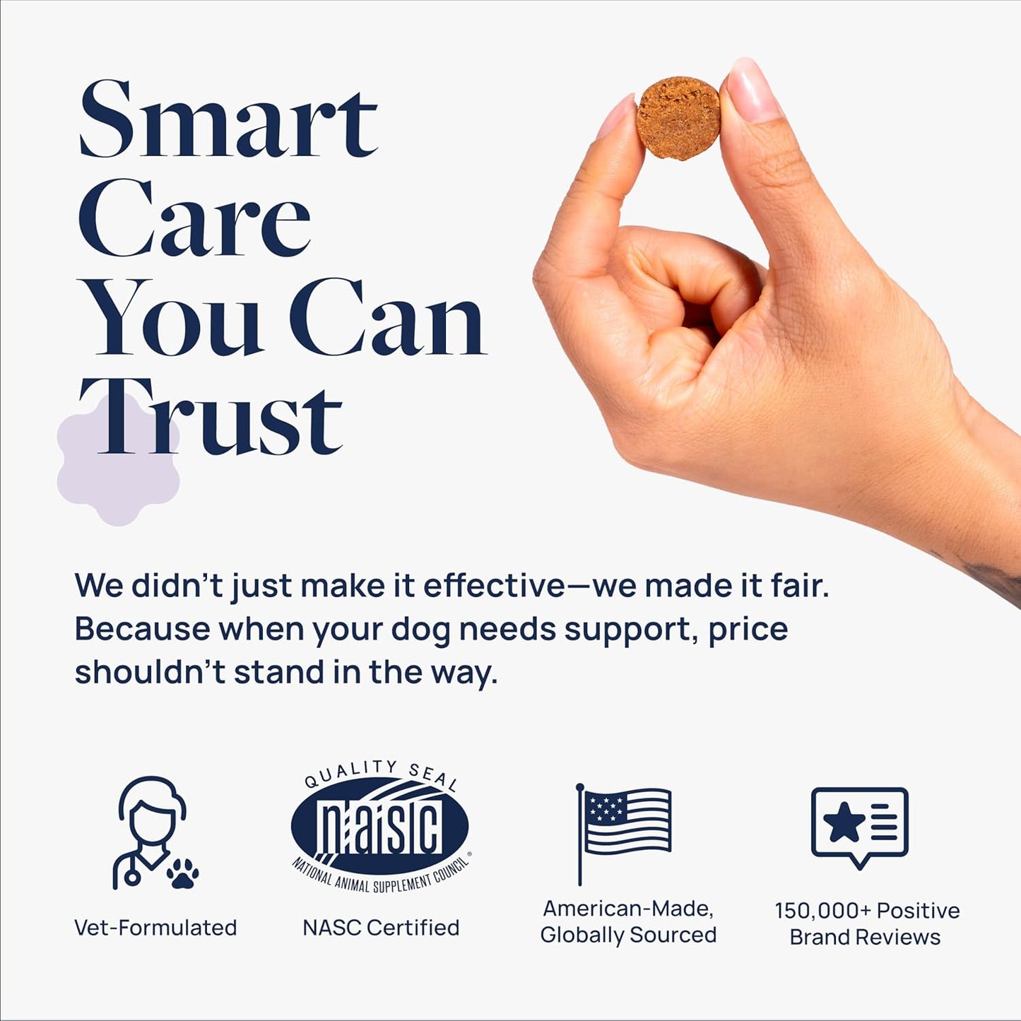 Smart Vitality Pet Calm Soft Chews for Dogs, 60 Count | L-Theanine and L-Tryptophan for Behavioral Support during Stressful Situations