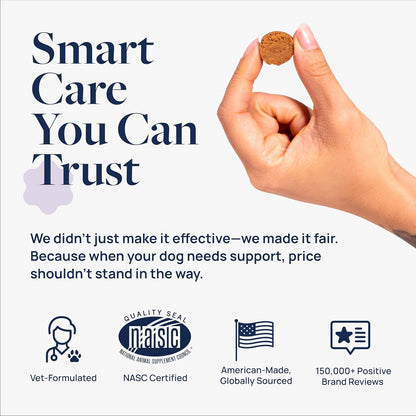 Smart Vitality Pet Calm Soft Chews for Dogs, 60 Count | L-Theanine and L-Tryptophan for Behavioral Support during Stressful Situations
