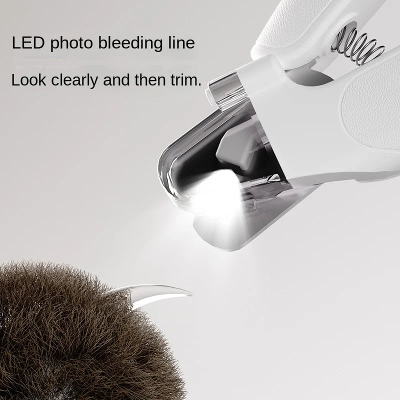 Upgraded 2-In-1 Automatic Electric Dog Nail Grinder and Clipper with Portable Design Battery-Powered USB Charging LED Light