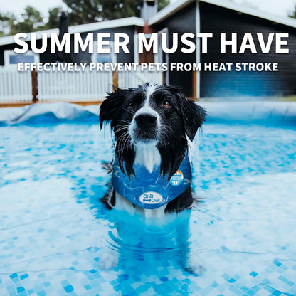 Dog Cooling Bandana, Cooling Bandanas for Small Dogs, Dog Cooling Neck Wrap, Cooling Scarf for Dogs, Blue Ice Dog Neck Cooler for Summer (S) | Cooling Neck Wrap, Cooling Scarf for Dogs, Summer Dog Neck Cooler