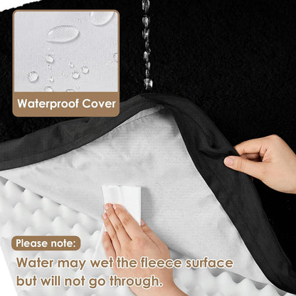 Orthopedic Large Dog Bed with Washable Cover, 91X69X9Cm, Black | Soft Fabric, Durable Oxford Fabric Lining, Supportive Foam Egg Trays, Non-Slip Bottom, with Removable Cover, for Crate Mat
