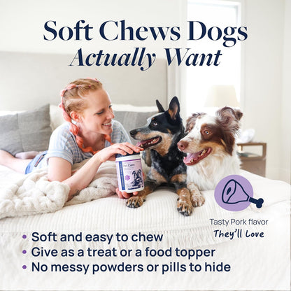 Smart Vitality Pet Calm Soft Chews for Dogs, 60 Count | L-Theanine and L-Tryptophan for Behavioral Support during Stressful Situations